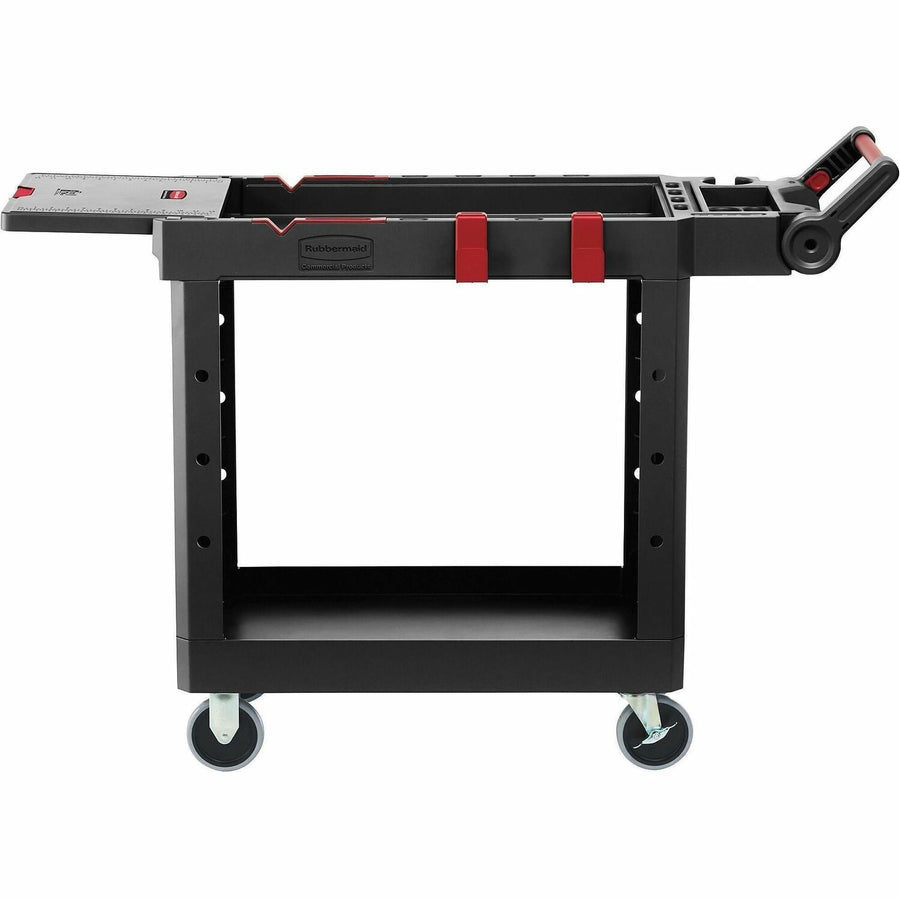 Rubbermaid Commercial Heavy Duty Adaptable Utility Cart, 17.75" x 36", Black, Foam, Cable Management, RCP1997206