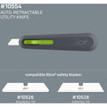 Slice Auto Retract Utility Knife, Green, SLI10554