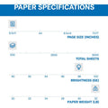 International Paper Hammermill Premium Laser Print Paper for Color Copiers & Laser Printers - White, 8 1/2" x 11", 8 / Carton, HAM104646