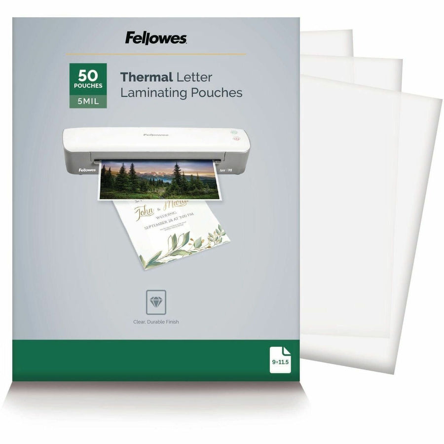 Fellowes Letter-Size Thermal Laminating Pouches, Clear, 1 / Pack, FEL5744501