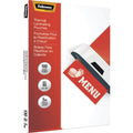 Fellowes Menu Size Thermal Laminating Pouches, Clear, 1 Pack, FEL5746001