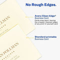 Avery Business Cards, Ivory, True Print(R) Two-Sided Printing, 2" x 3-1/2", 200 Cards, 8 1/2" x 11", 200 / Pack, AVE5876