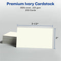 Avery Business Cards, Ivory, True Print(R) Two-Sided Printing, 2" x 3-1/2", 200 Cards, 8 1/2" x 11", 200 / Pack, AVE5876