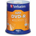 Verbatim America 95102 DVD Recordable Media - DVD-R - 16x - 4.70 GB - 100 / Pack - Silver, VER95102