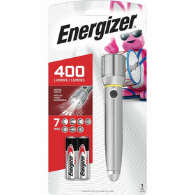 Energizer Vision HD Performance Metal Flashlight with Digital Focus, Chrome, EVEEPMZH21E