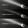 Energizer Vision HD Flashlight with Digital Focus, Chrome, 1 Pack, EVEEPMZH61E