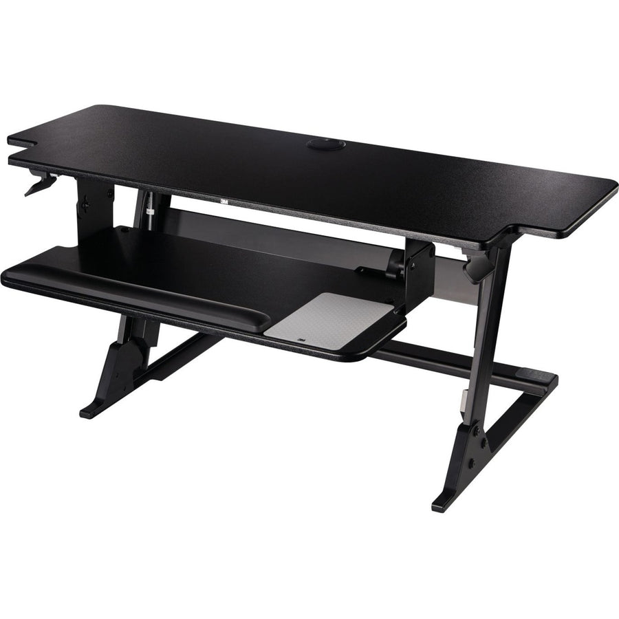 3M Precision Standing Desk, 42" x 6.20", Black, Medium Density Fiberboard (MDF), Wrist Rest, MMMSD70B