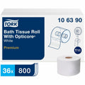Essity Hygiene and Health AB TORK Premium Bath Tissue Roll with OptiCore, White, 36 / Carton, TRK106390