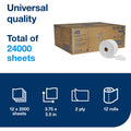 Essity Hygiene and Health AB TORK Universal High-Capacity Bath Tissue Roll with OptiCore, White, 24000 / Sheet, TRK160090