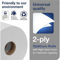 Essity Hygiene and Health AB TORK Universal Bath Tissue Roll with OptiCore, White, 36 / Carton, TRK161990
