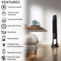 Kaz Honeywell QuietSet Tower Fan, Black, HWLHYF290B