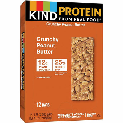 KIND Snacks Crunchy Peanut Butter Protein Bars, 12 / Box, KND26026