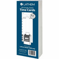 Lathem Time Company Lathem Model 700E Clock Single Sided Time Cards, White, 1 Pack, LTHE17100