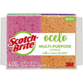 3M Scotch-Brite StayFresh Sponge, Assorted, 4 / Pack, MMM7274FD