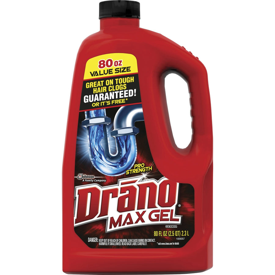 Drano Max Gel Clog Remover, Yellow, 6 / Carton, SJN694772CT