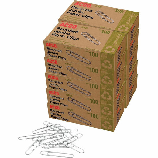 ACCO Recycled Paper Clips, 1 Pack