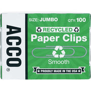 ACCO Recycled Paper Clips, 1 Pack