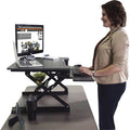 Victor High Rise Height Adjustable Standing Desk with Keyboard Tray, Black, VCTDCX710G