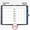 ACCO At-A-Glance Buckle Closure Undated Desk Start Set, Black, 5 1/2", AAGDR111804005