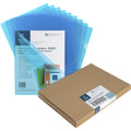 Business Source Letter File Sleeve, Blue, 8 1/2" Width x 11" Length, 5 / Box, BSN00605BX