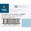Business Source Letter File Sleeve, Blue, 8 1/2" Width x 11" Length, 5 / Box, BSN00605BX