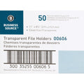 Business Source Letter File Sleeve, Clear, 8 1/2" Width x 11" Length, 5 / Box, BSN00606BX