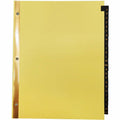Business Source A-Z Black Leather Tab Index Dividers, 1 Set, BSN01181