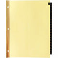 Business Source 1-31 Black Leather Tab Index Dividers, 1 Set, BSN01182