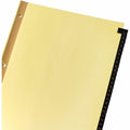 Business Source 1-31 Black Leather Tab Index Dividers, 1 Set, BSN01182
