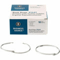 Business Source Standard Book Rings, Silver, 10 / Box, BSN01441