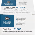 Business Source Nickel Plated Call Bell, Black, BSN01583