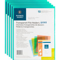 Business Source Letter File Sleeve, Green, 8 1/2" Width x 11" Length, 5 / Box, BSN01797BX