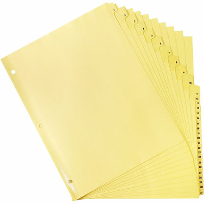 Business Source Preprinted 1-31 Tab Index Dividers, Buff, 1 Set — view 1