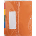 Business Source Plain Tab Color Polyethylene Index Dividers, Orange, 1 Set, BSN01809