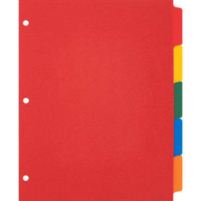 Business Source Plain Tab Color Polyethylene Index Dividers, Orange, 1 Set — view 1