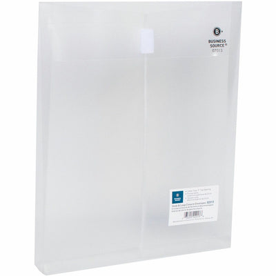 Business Source Letter File Pocket, Clear, 8 1/2" Width x 11" Length, 12EA/PK 5PK/CT — view 1