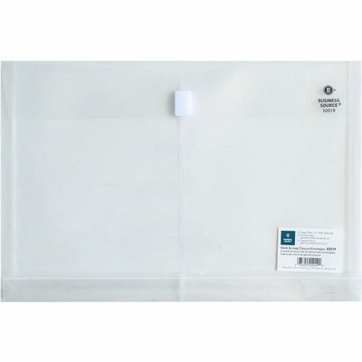Business Source Legal File Pocket, Clear, 8 1/2" Width x 14" Length, 12EA/PK 5PK/CT — view 1
