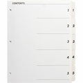 Business Source Table of Content Quick Index Dividers, White, 1 Set, BSN05852