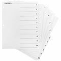 Business Source Table of Content Quick Index Dividers, White, 1 Set, BSN05854
