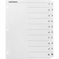 Business Source Table of Content Quick Index Dividers, White, 1 Set, BSN05854