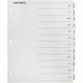 Business Source Jan-Dec Monthly Table of Contents Index Dividers, White, 12 / Set, BSN05856