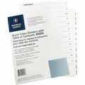 Business Source Jan-Dec Monthly Table of Contents Index Dividers, White, 12 / Set, BSN05856