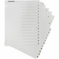Business Source Table of Content Quick Index Dividers, White, 1 Set, BSN05857
