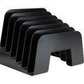 Business Source 6-slot Inclined Desk Step Sorter, Black, BSN11875