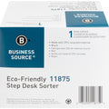 Business Source 6-slot Inclined Desk Step Sorter, Black, BSN11875