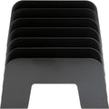 Business Source 6-slot Inclined Desk Step Sorter, Black, BSN11875