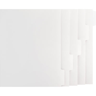 Business Source Tab Printer Economy Index Dividers, White, 1 Box — view 1