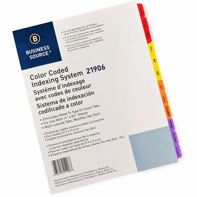 Business Source Jan-Dec Monthly Table of Contents Index Dividers, Multicolor, 1 Set — view 1