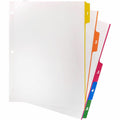 Business Source Color-coded Table of Contents/Tabs Index Dividers, White, 1 Box, BSN21908