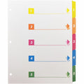 Business Source Color-coded Table of Contents/Tabs Index Dividers, White, 1 Box, BSN21908